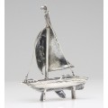 miniatura din argint " Velier ". atelier italian. pre-1968